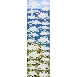 ROZ6 59x200 naklejka na okno wzory zwierzęce - chmury